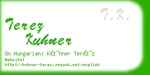 terez kuhner business card